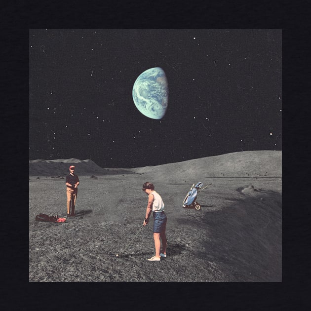 Golf on the moon by YellowCollages